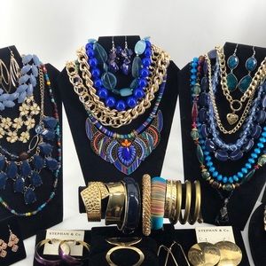 Huge Vintage To Now Jewelry Lot Blue Inspired